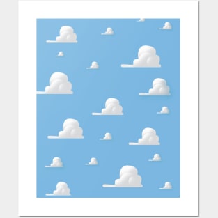 Cute Cartoon Clouds Posters and Art